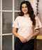 Beige Double Butterfly Sleeve Top